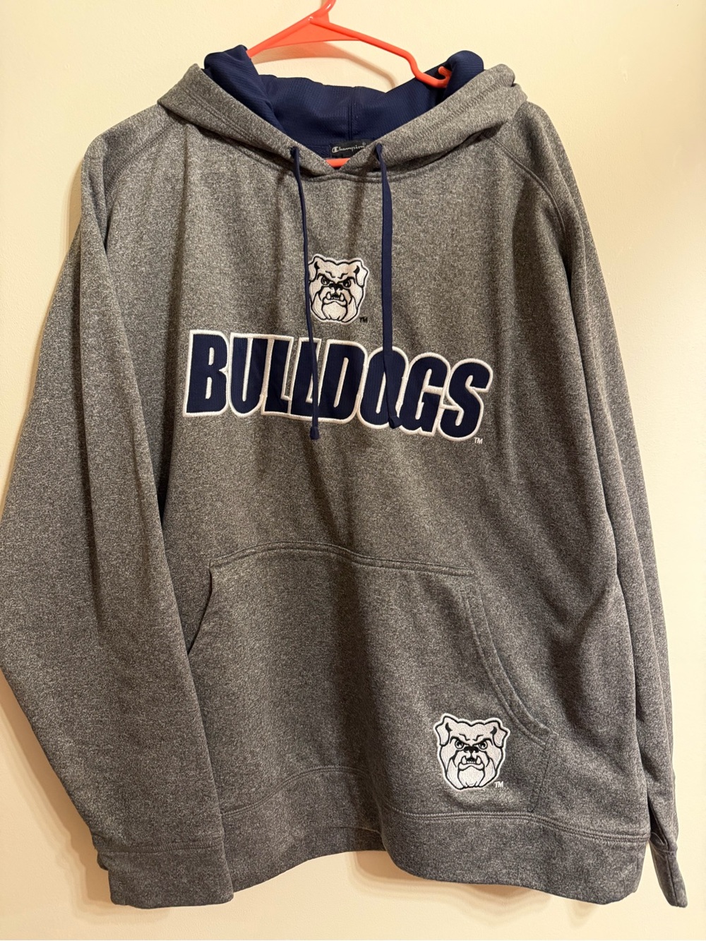 Champion Gray Butler Bulldogs Pullover Crewneck Hoodie XL men’s